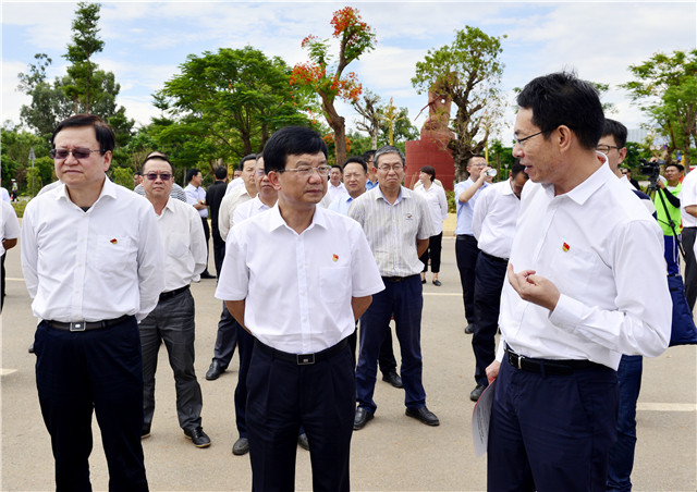 1563417123711718.jpg 01楚雄州委书记杨斌(中)听取项目介绍.jpg